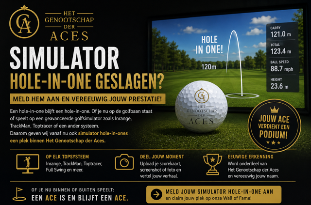 Simulator Hole-in-One geslagen? Meld hem nu aan!